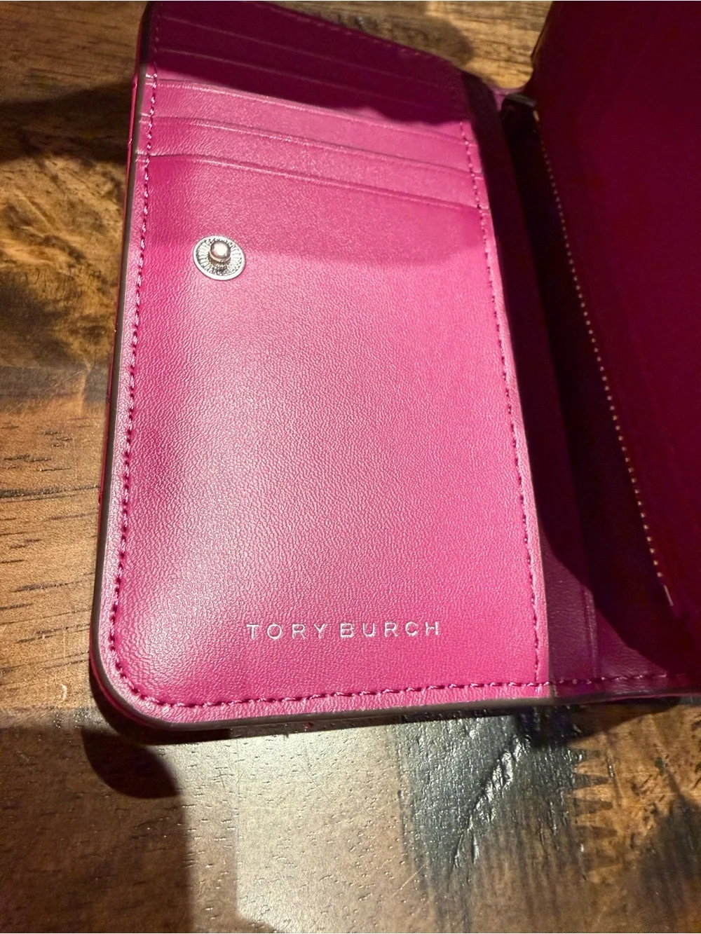 Tory Burch Quilted Leather Wallet - Fuchsia Pink